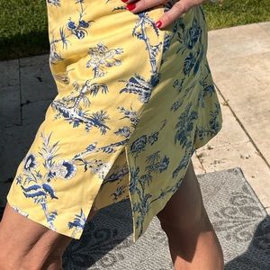 EP Gorgeous, 100% Silk Skort, Sz 8, classic A-Line, with matching print shorts